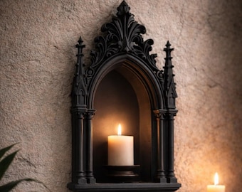 Victorian Gothic Cathedral Wall Altar Niche