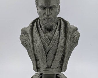 Star Wars Obi-Wan Kenobi Bust, 3D Printed PLA Figure