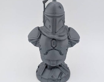 Star Wars Boba Fett Bust, PLA 3D Printed Figure