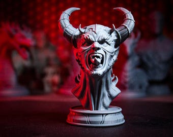 Belial Devil Bust Statue  - Embrace the Dark Majesty