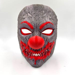 Horror Clown mask with movable jaw
