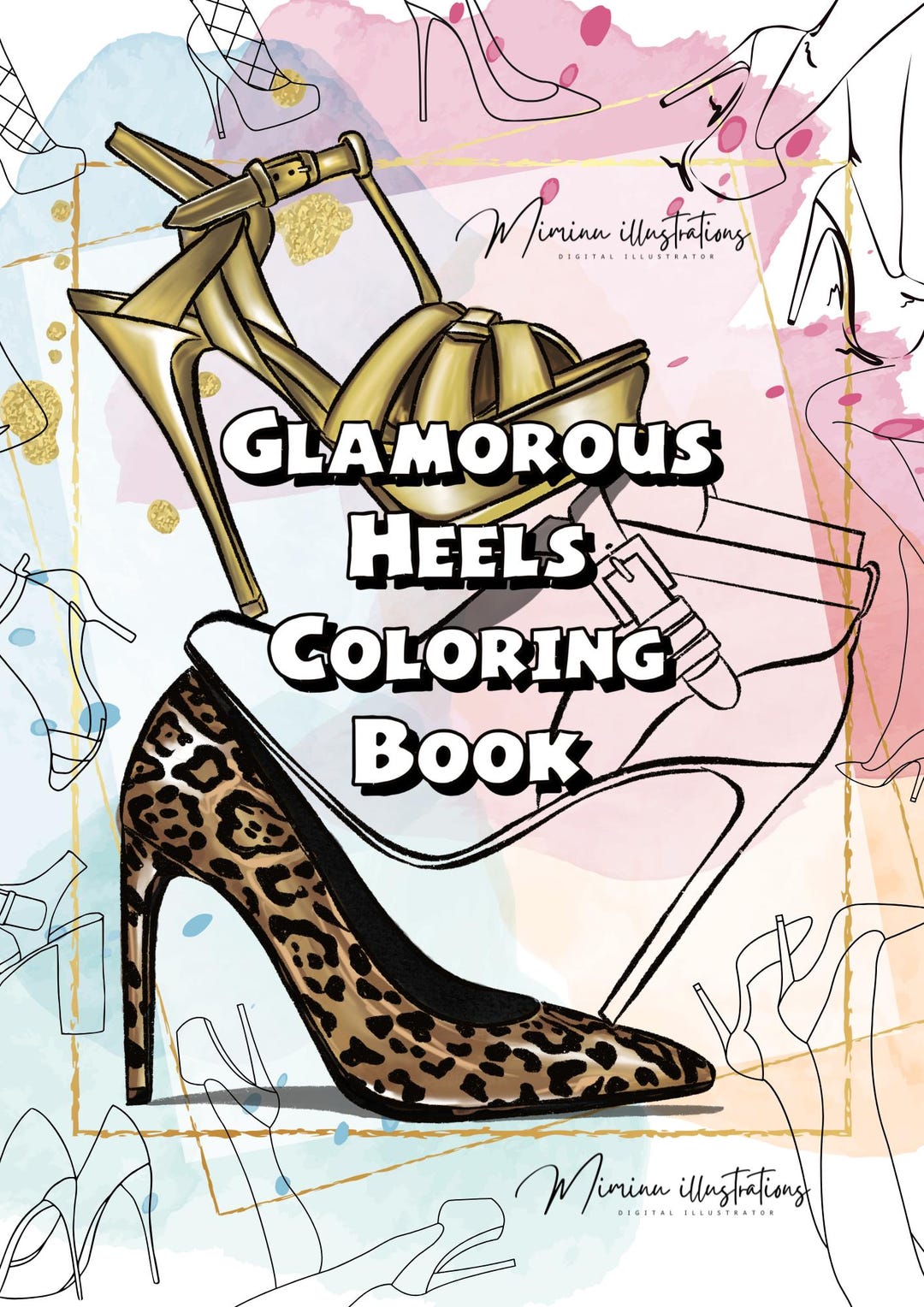 Glamorous Heels Coloring Book | Fashion Shoe Art Therapy (digital ...