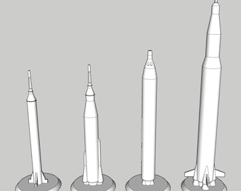 Minimalist American rocket model STLs