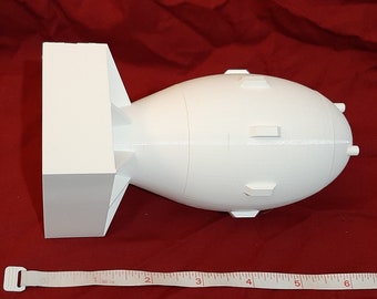 Implosion type nuclear bomb cutaway model