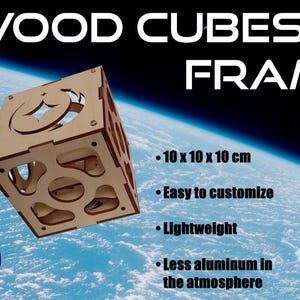 Wood cubesat frame