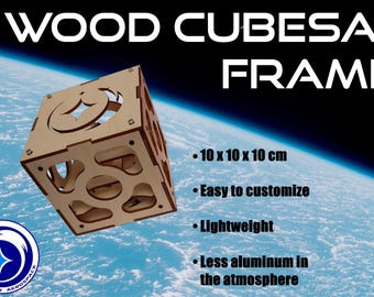 Wood cubesat frame