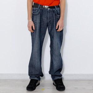 Y2K Vintage Dolce Gabbana straight stonewashed jeans in dark blue