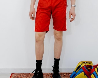 Vintage Y2K Salming hot star rave/kickboxing shorts in hot red & white