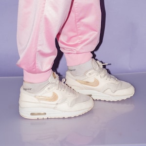 Vintage Y2K cute sneakers in cream colour