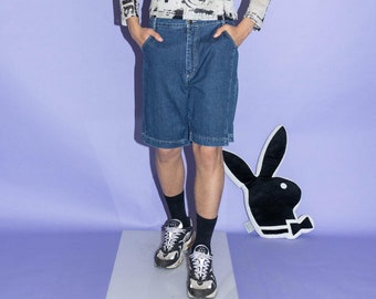 Vintage Y2K Iconic Sleek Skater Boy Jorts in Dark Wash - Etsy