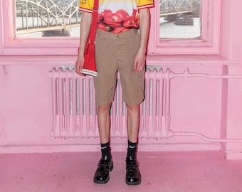 Vintage cargo summer shorts in beige