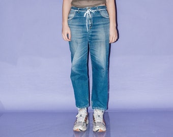 Vintage Y2K mega large straight fit blue jeans