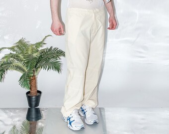 Vintage Y2K Scorpion Bay Cargo Trousers, Eggnog Yellow, XL