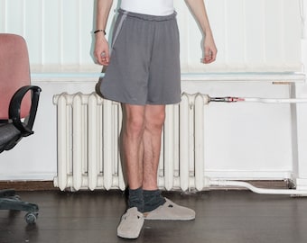 Vintage Y2K couch dad classic shorts in stormy grey