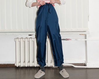 Y2K Vintage iconic parachute trousers in navy blue
