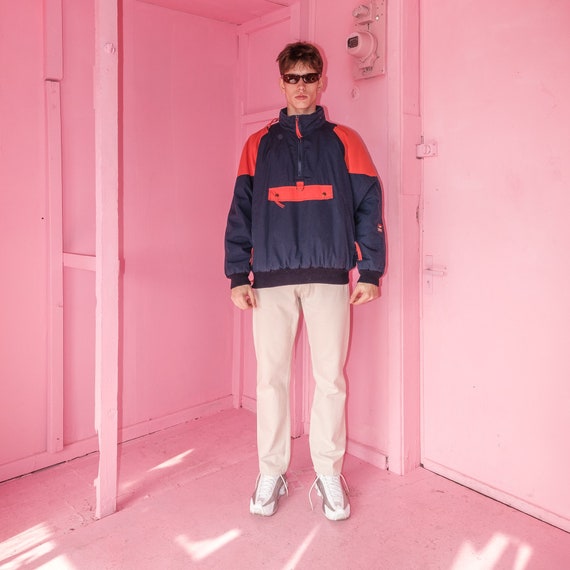 Vintage navy anorak rave jacket / 1990s