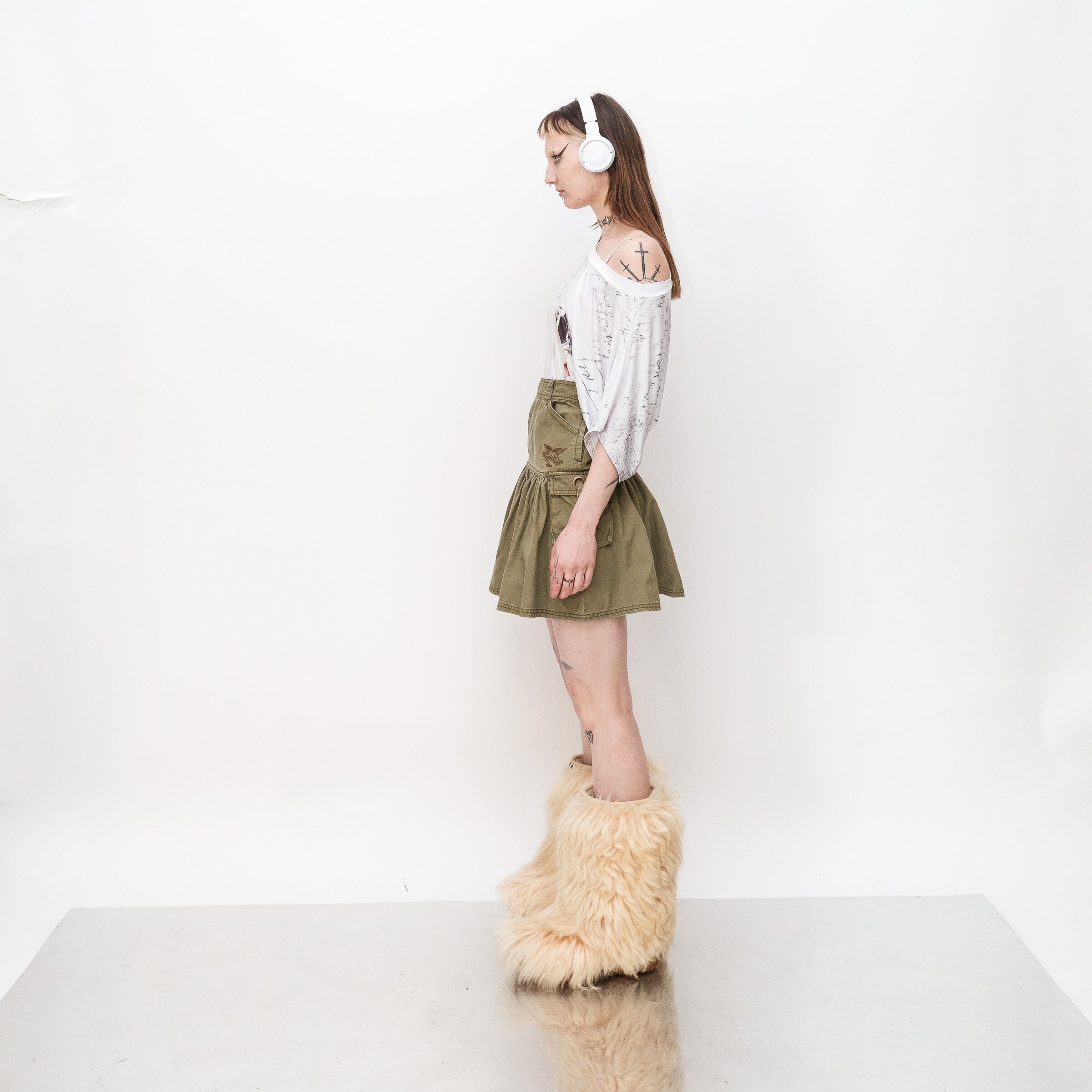 Vintage Y2K Gorpcore Cargo Mini Skirt in Khaki Green - Etsy