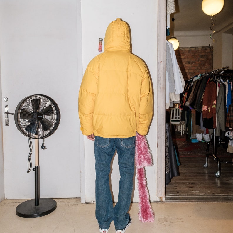 yellow oversized puffer jacket