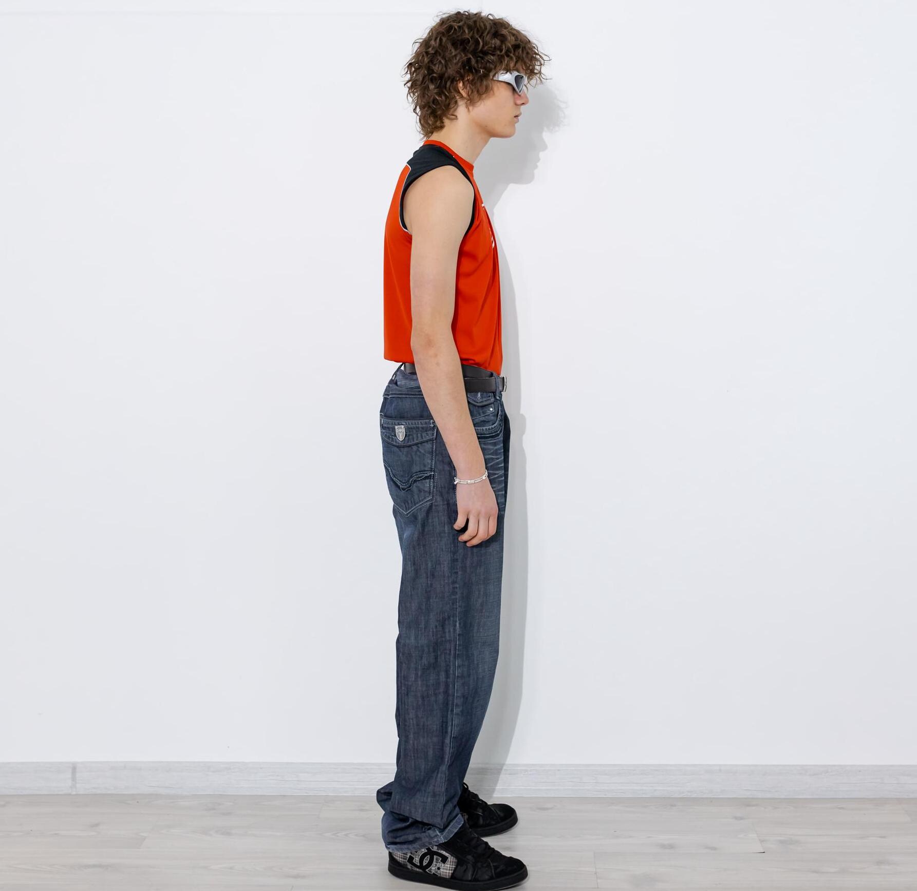 Y2K Vintage Dolce Gabbana Straight Stonewashed Jeans in Dark Blue