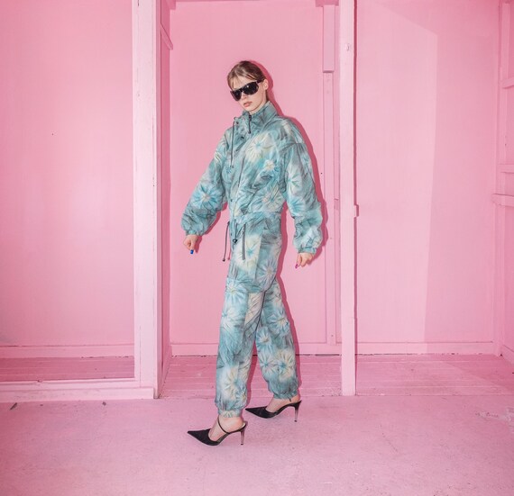 Vintage abstract print ski puff tracksuit / UNISEX