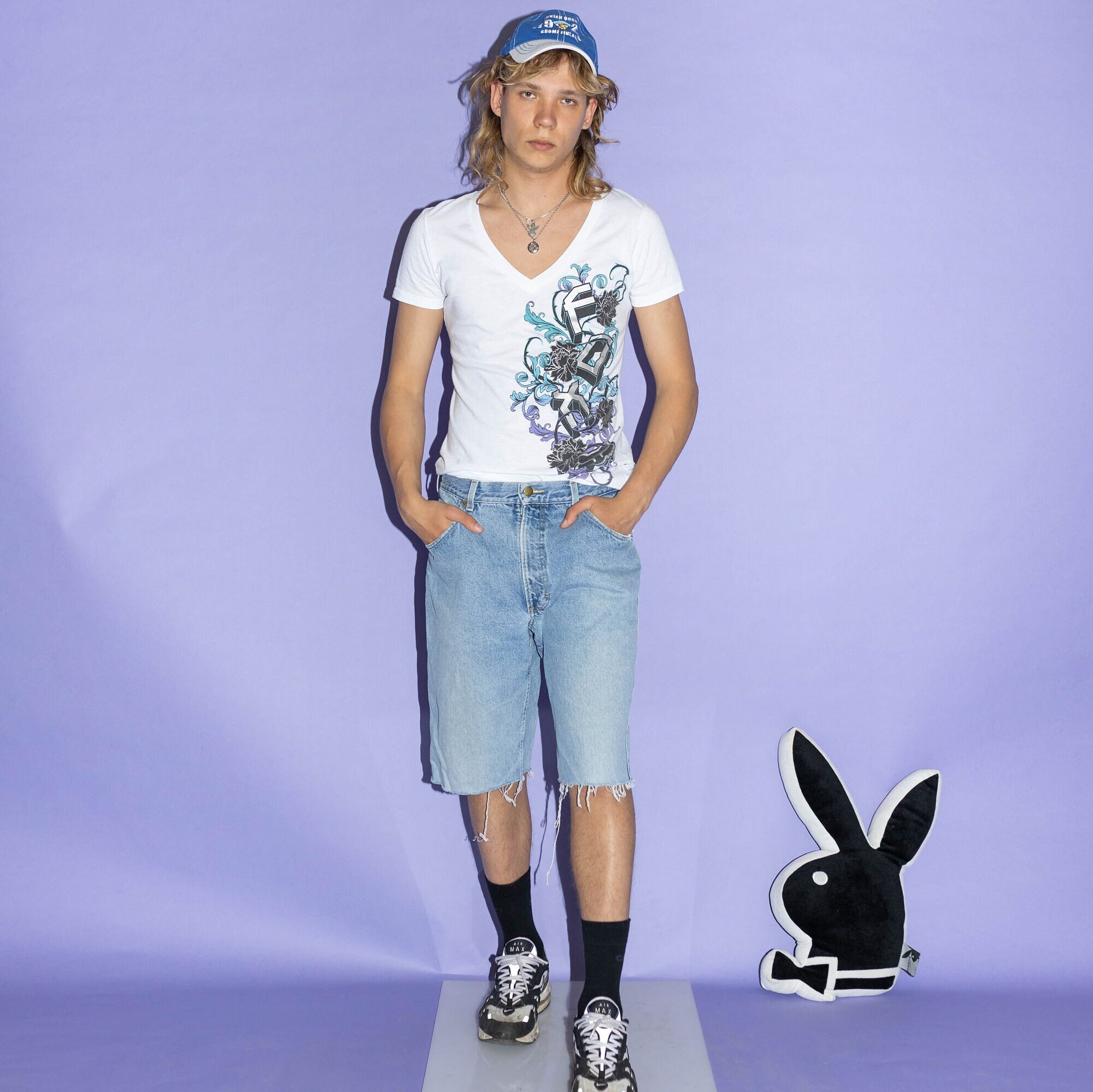 【KOOLOSET】Vintage Damage Bermuda Denim 90's Vintage Classic Cutoff Denim Jorts in Light Wash - Etsy