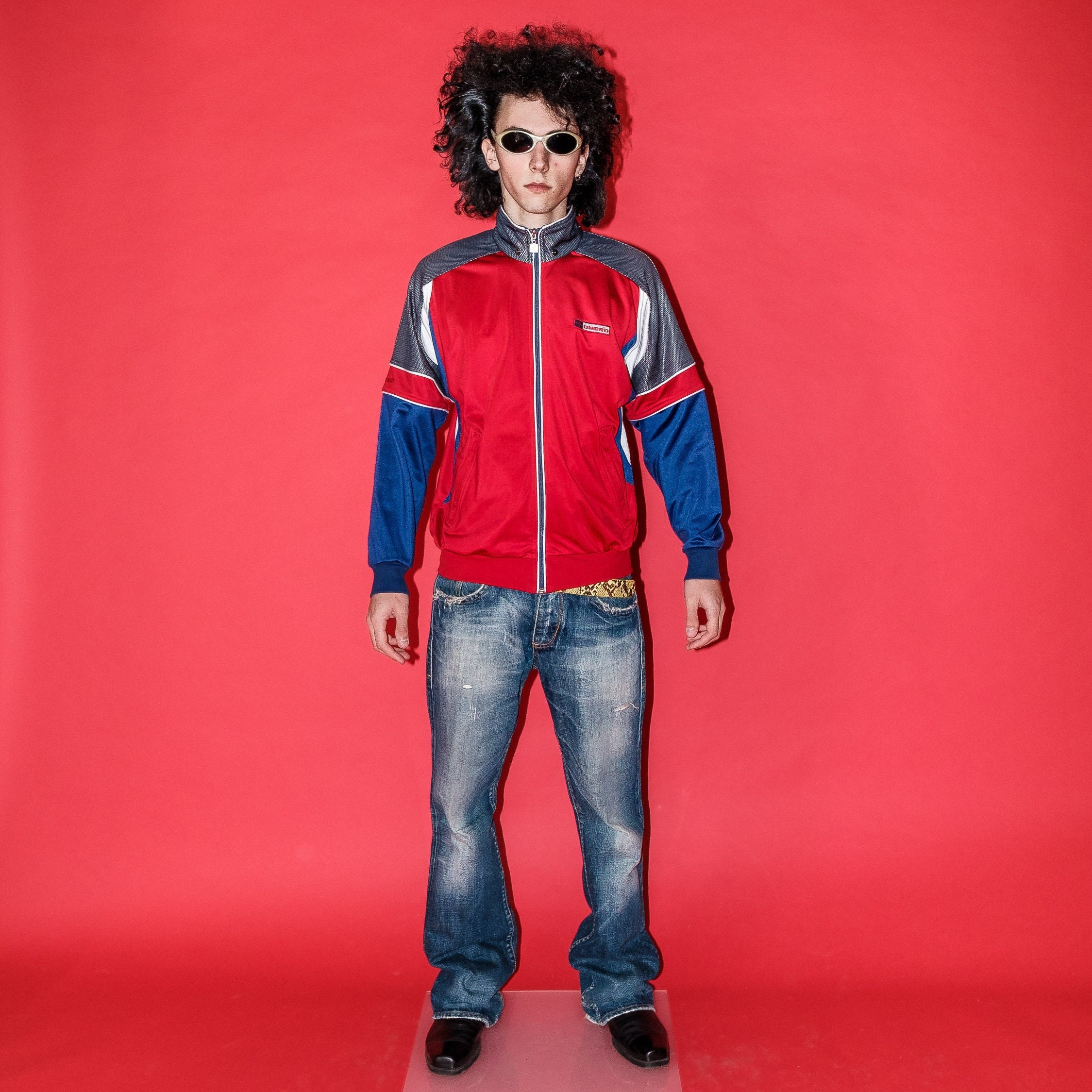 Vintage 90s UMBRO Jacket Full Zip Size: XL/ Antique Umbro