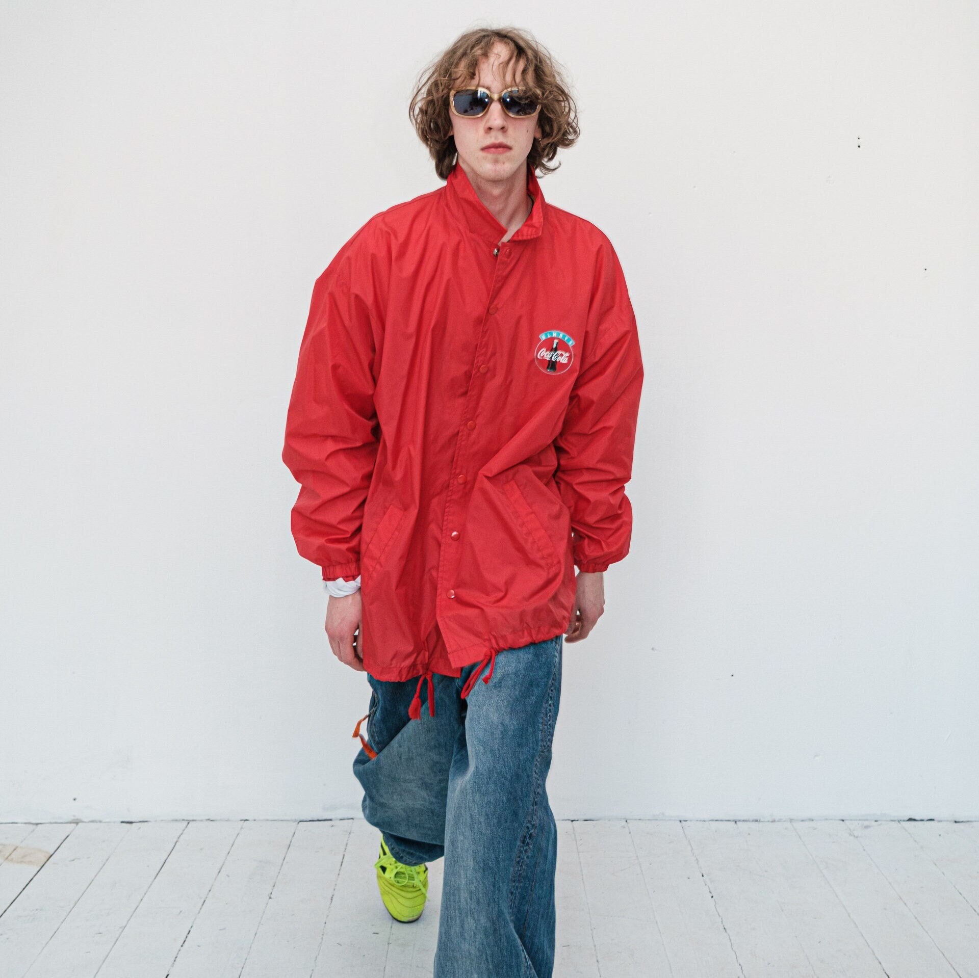 Coca Cola Windbreaker - Etsy Coca Cola Windbreaker - Etsy