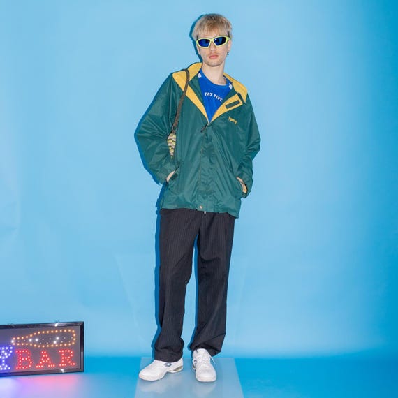 90's Vintage Golf Line by Peperoni Zip up Windbreaker in Green