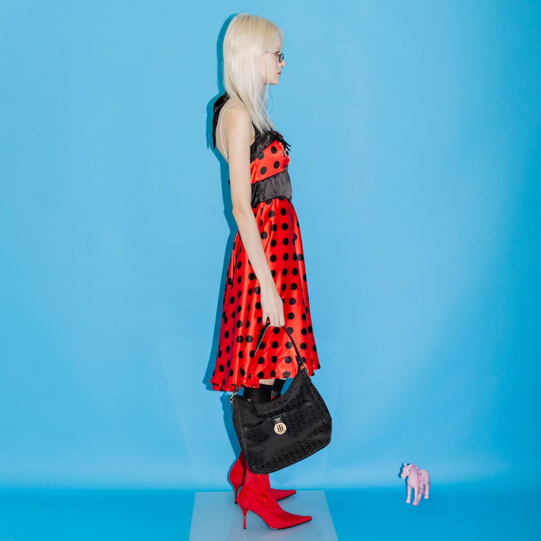 hell bunny red polka dot dress HELL BUNNY IDAHO RED GOTH RETRO POLKA DOT TATTOO COUNTRY PUNK PINUP PROM DRESS