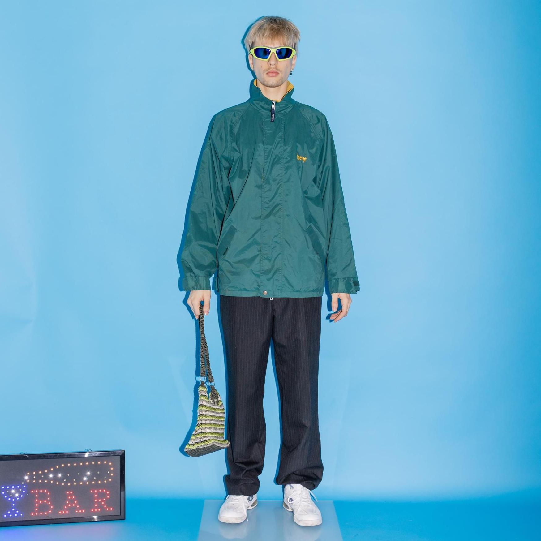 90's Vintage Golf Line by Peperoni Zip up Windbreaker in Green
