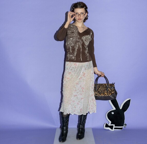 Vintage Y2K Fairycore Longsleeve Top in Chocolate Brown - Etsy