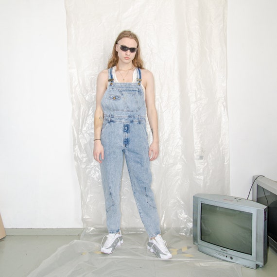 Vintage denim trouser dungarees / unisex