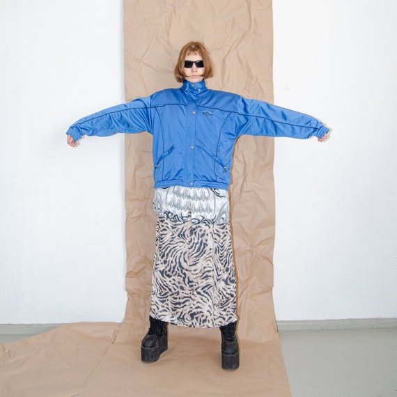 Vintage blue track / rave jacket / 1990s