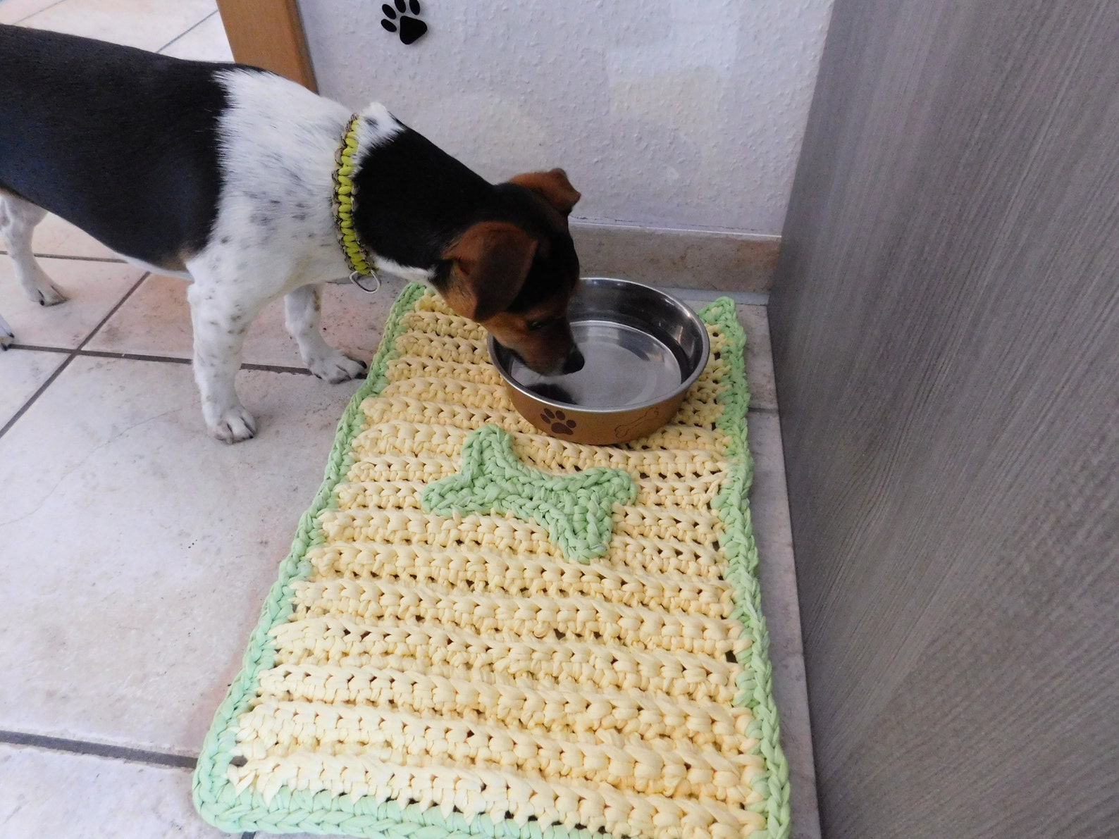 Napfunterlage Knochen Vorleger Teppich für Hund Etsy