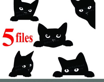 Download Peeking Cat Svg Etsy