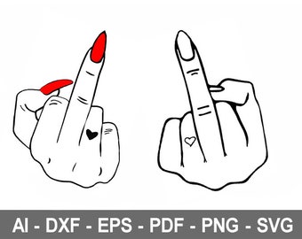 Download Middle Finger Heart Etsy