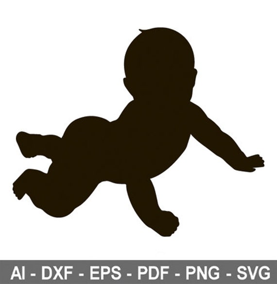 Download Baby Silhouette Clipart Baby Clipart Kids Clipart Child Etsy