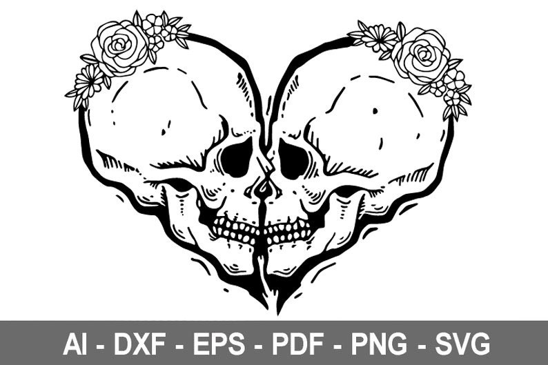 Free Free 297 Flower Skull Svg SVG PNG EPS DXF File