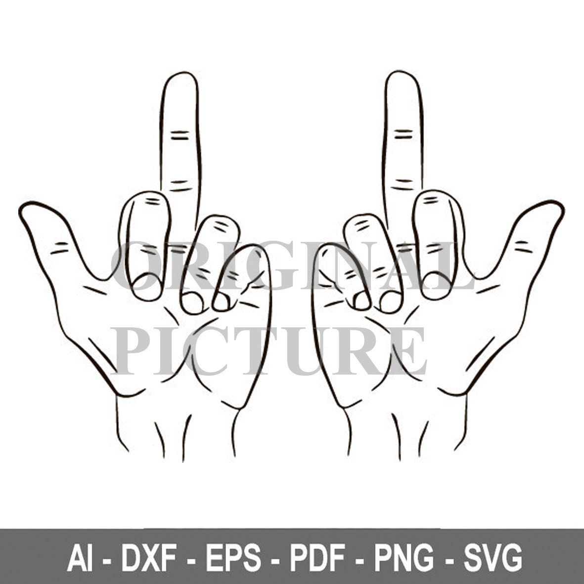 Mittelfinger Svg 3 lustige Mittelfinger Svg Finger Svg Png | Etsy