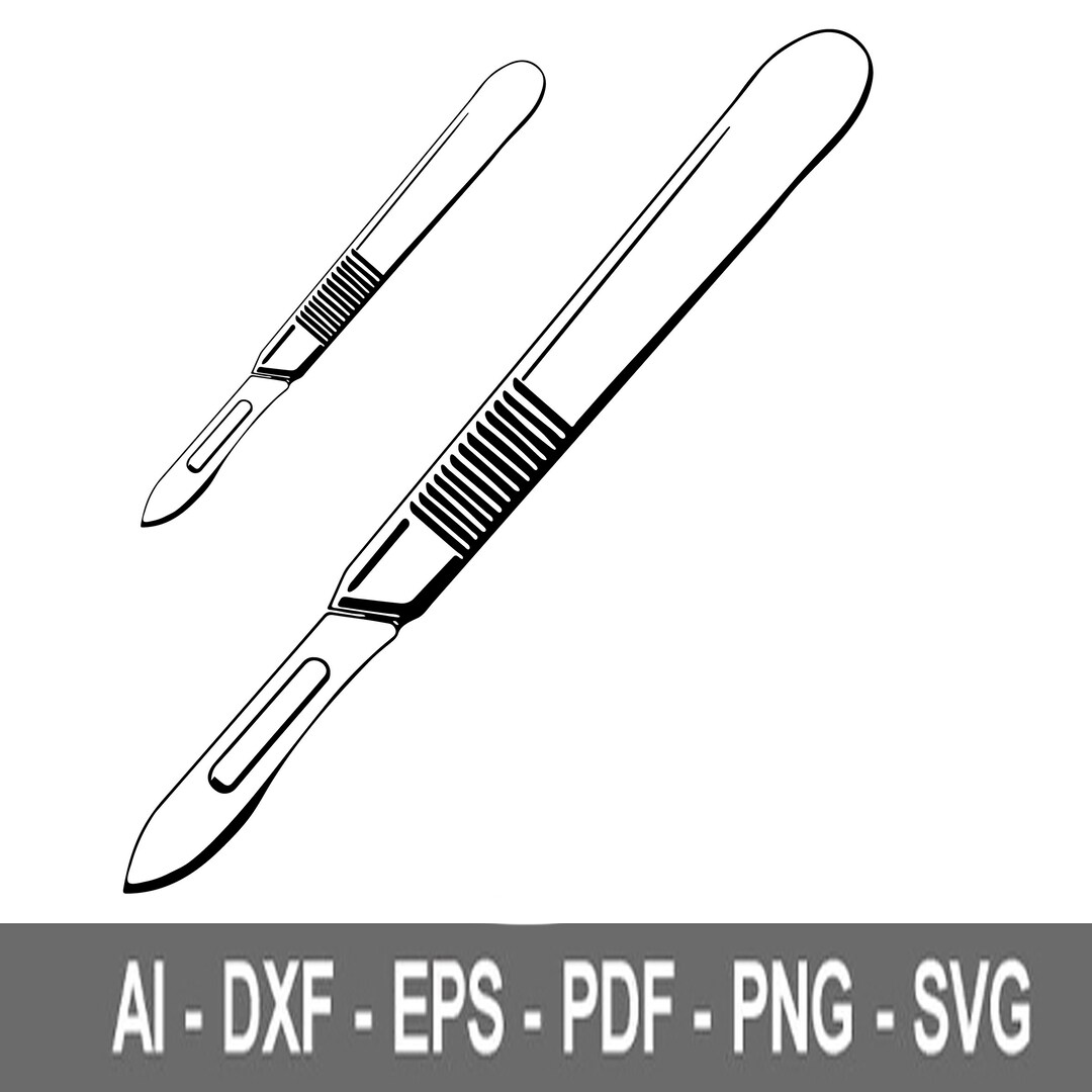 Scalpel Svg Scalpel Clipart Scalpel Silhouette Scalpel - Etsy