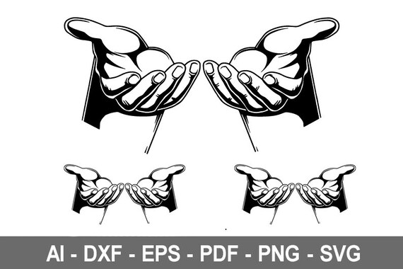 Download Open Hands Empty Svg Grip Man Male Fist Grab Grabbing Design Etsy