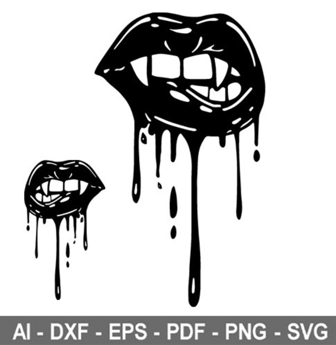 Blood Lips SVG Lips Halloween SVG Dripping Blood Mouth Etsy