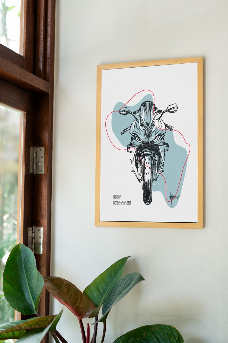 BMW M1000RR Super Sport Printable Motorcycle Wall Art. Etsy