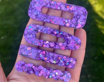 Purple Ice || Single hair clip | fun hair clip | personalized hair clip | side hair clip | gifts for girls | easter ideas | stocking ideas