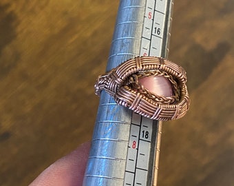 Cat’s Eye Copper wrapped ring