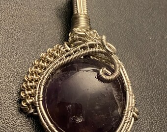Amethyst wrapped in Silver