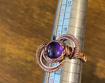 Amethyst Copper ring