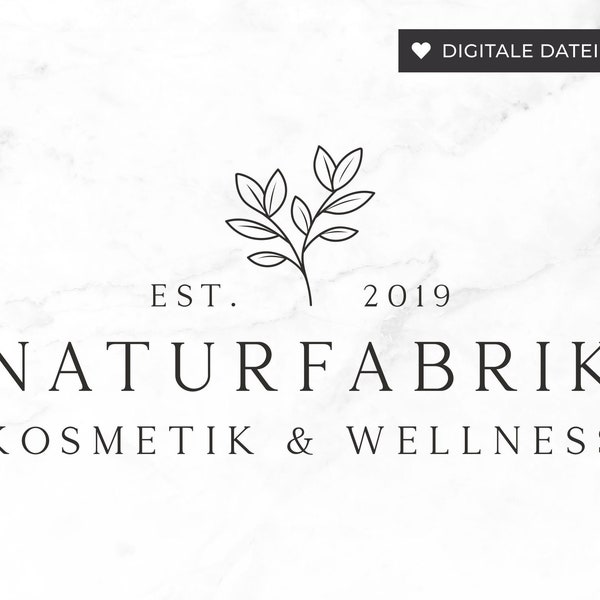 Branch Graphic Cosmetics Logo Design Template, Serif Font Wellness Logo Modern, Watermark Name Photography Logo, Elegant Logo Design Salon.