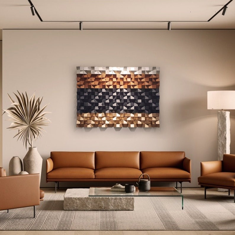 Textured Wall Mosaic Sculptures, Luxury Contemporary Eclectic Wall Art