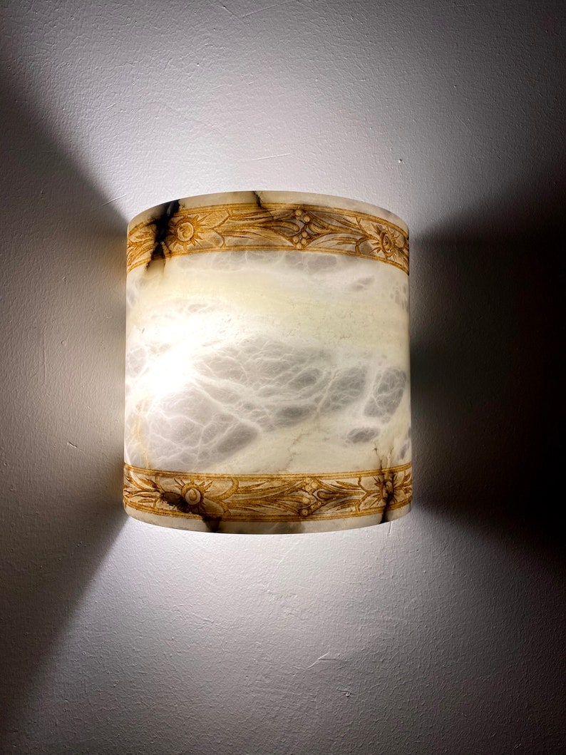 Long-awaited Marble Max 45% OFF Alabaster Lamp Wall Scon Light